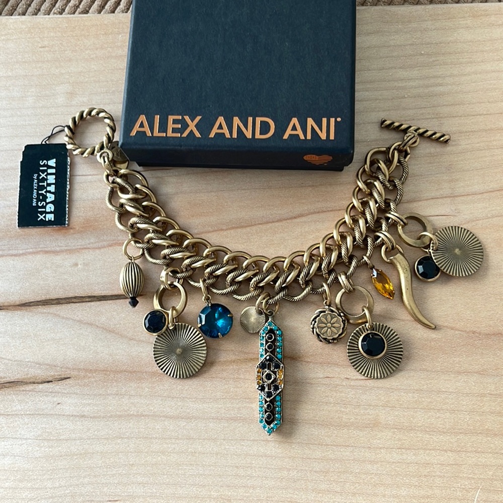 Alex and Ani vintage 66 charm bracelet